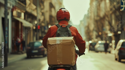 the delivery person makes the delivery