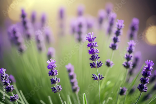 lavender flowers in the garden  herbal aromatherapy bokeh background 