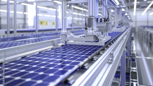 Solar Panel Assembly Line with Smart Sensor Integration