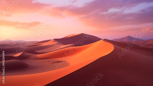 Sand dunes in the Namib desert at sunset  Namibia