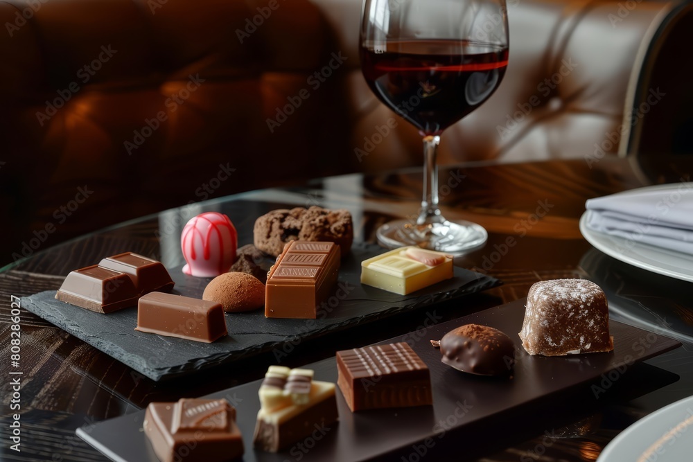 Participate in an exclusive chocolate tasting in a dimly lit