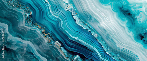 Bands of turquoise and aquamarine undulating in harmony  like the gentle ebb and flow of a tranquil sea.