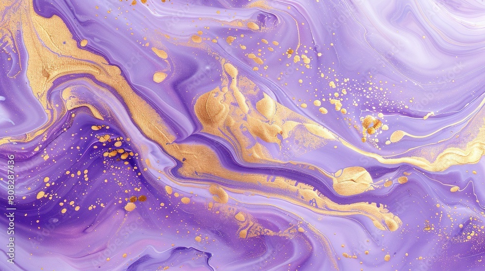 A fluid painting with gold flecks on the bottom A fluid painting with gold flecks on the bottom