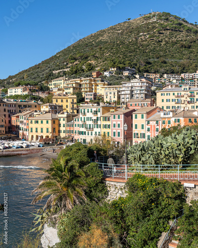 Colorful Coastal Town of Genova Nervi, Liguria, Italy