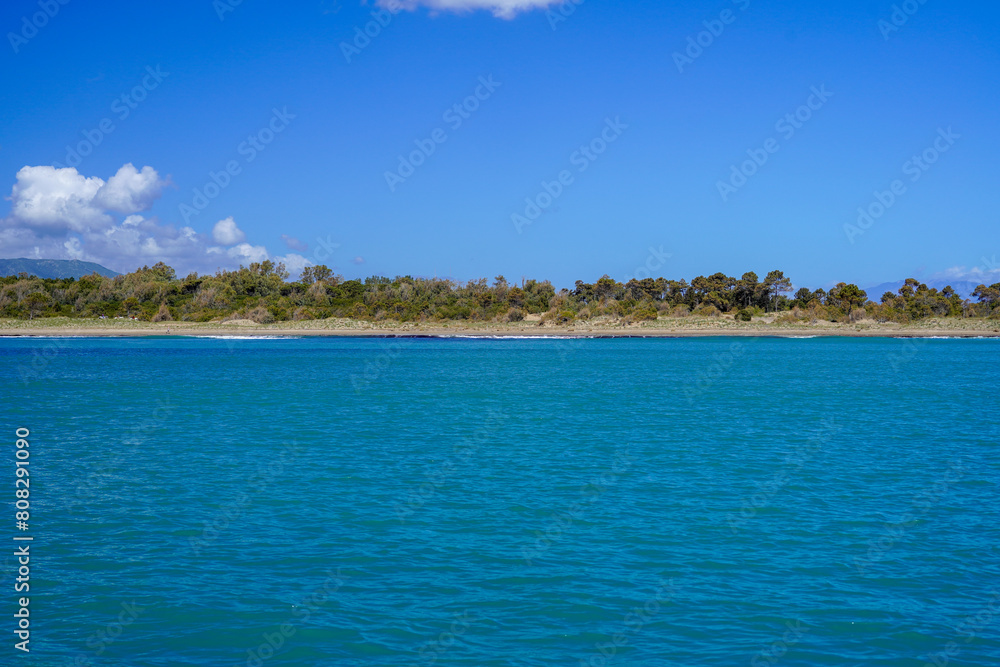 seashore of Laganas  and Marathonisi island