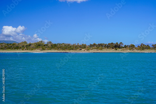 seashore of Laganas and Marathonisi island