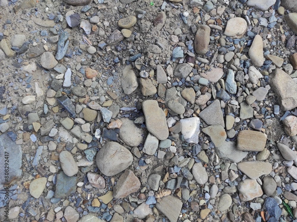 Photo of the texture of gray crushed stone Photo of the texture of gray crushed stone