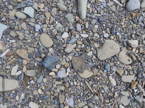 Photo of the texture of gray crushed stone photo