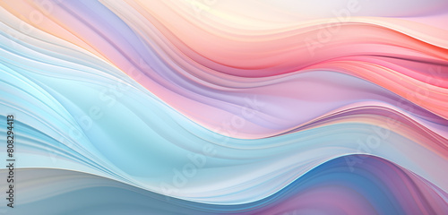 Abstract Pastel Background with Wavy Lines 