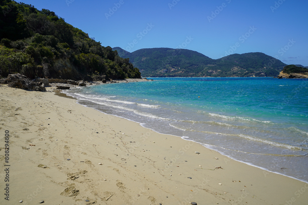 Marathonisi island , popular touristic destination and turtle nesting spot in the south of Zakynthos Marathonisi island , popular touristic destination and turtle nesting spot in the south of Zakynthos