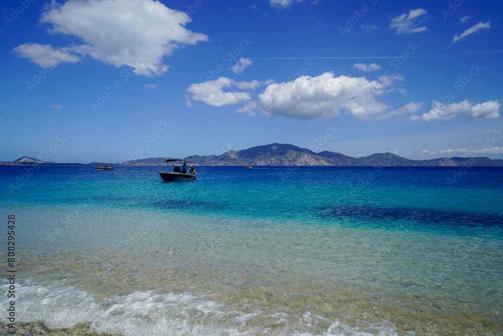 Marathonisi island , popular touristic destination and turtle nesting spot in the south of Zakynthos