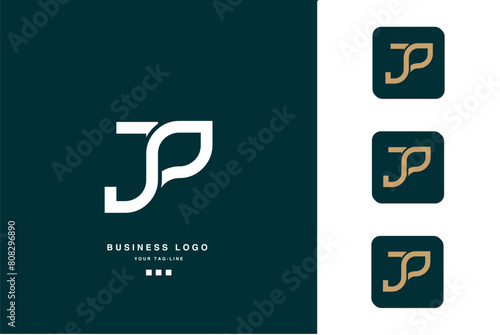 JP, PJ, J, P, Abstract Letters Logo Monogram
