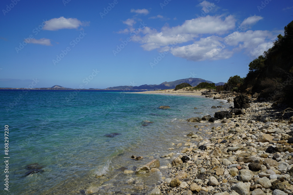 Marathonisi island , popular touristic destination and turtle nesting spot near Limni Keriou Marathonisi island , popular touristic destination and turtle nesting spot near Limni Keriou