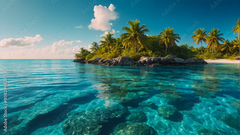 Fototapeta premium Stunning island of the Bahamas journey