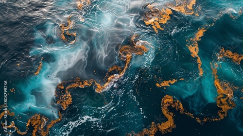 Oceana in Peril: Oil Spill Ravages the Pristine Waters, Highlighting Environmental Damage photo