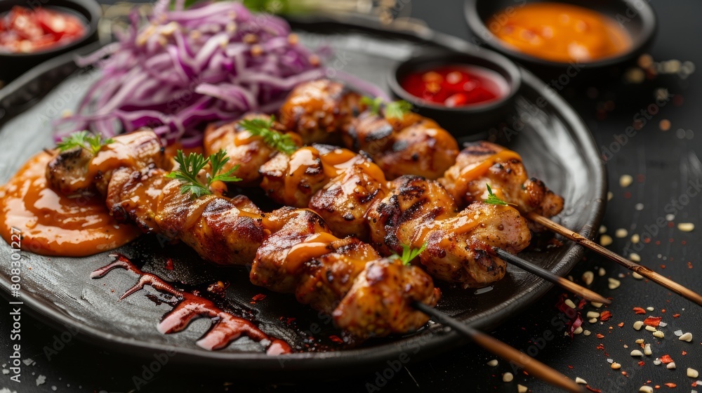 A Bruneian dish. Sati-ayam is a chicken kebab with sweet and sour peanut sauce.
