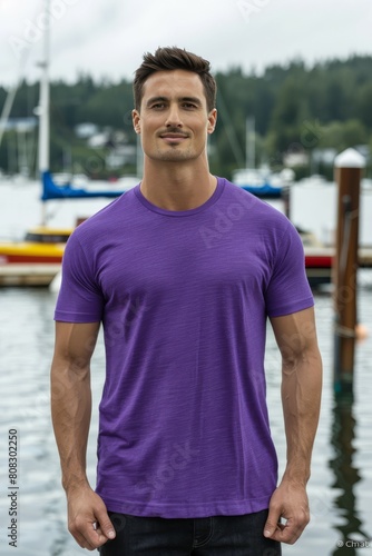 Man Standing by Lake