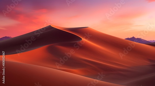 Sand dunes panorama at sunset  Namib desert  Namibia