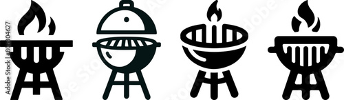 Vector Set of Barbecue Grill Icons