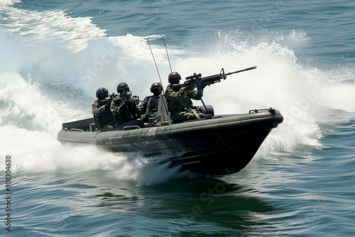 Navy Special Force ride fast interceptor boat