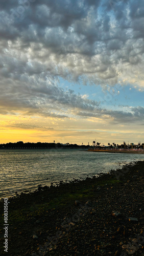 sunset on the beach