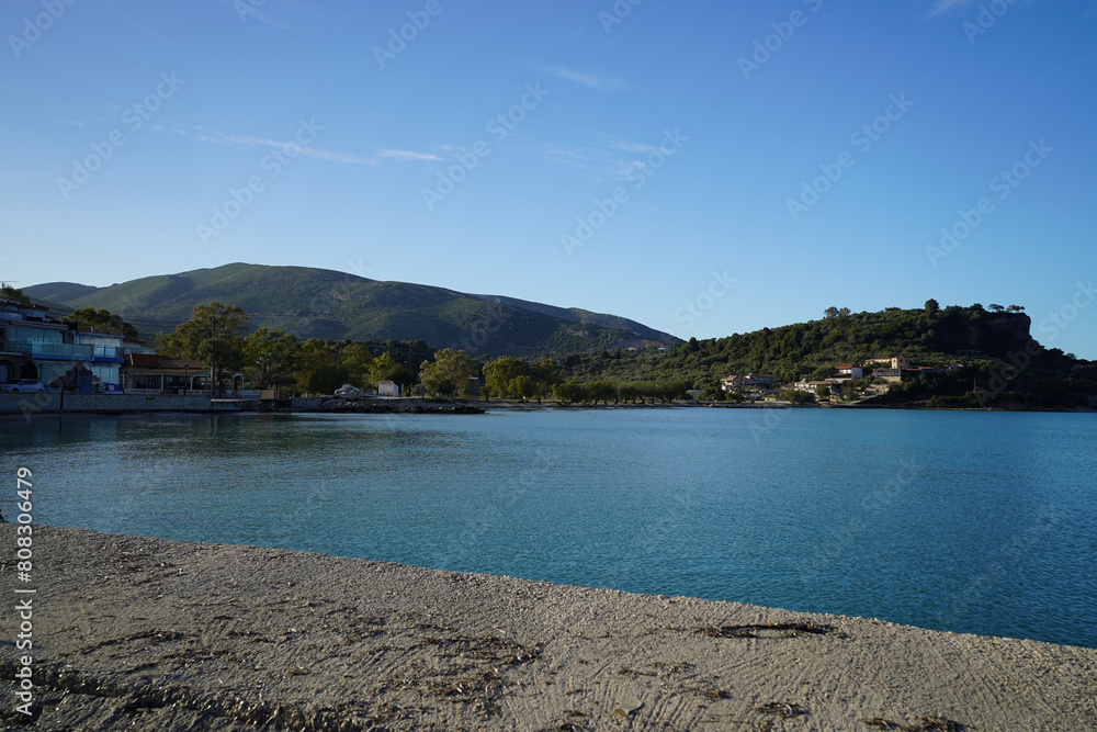 panorama from Limni Keriou and Marathonisi islands panorama from Limni Keriou and Marathonisi islands