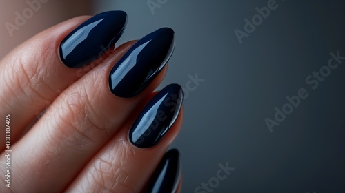 Beautiful perfect nails with manicure on a colorful background