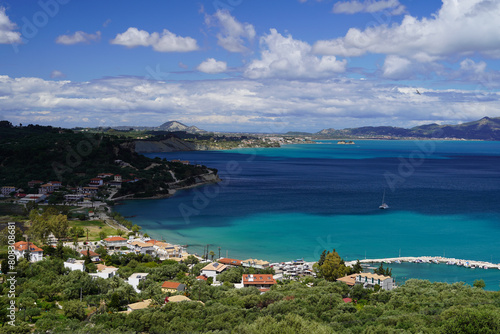 panorama from Limni Keriou and Marathonisi islands