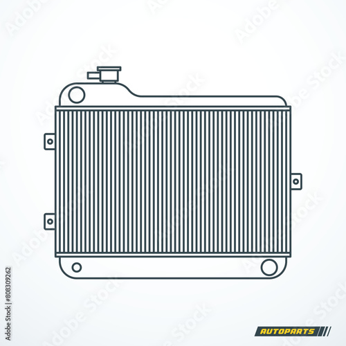 Car radiator icon. Vector illustration