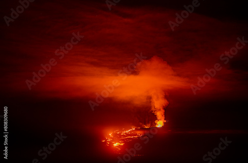 Mauni Loa Volcano Eruption, Big Island, Hawaii, December 2022