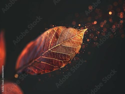 A leaf falling from a tree