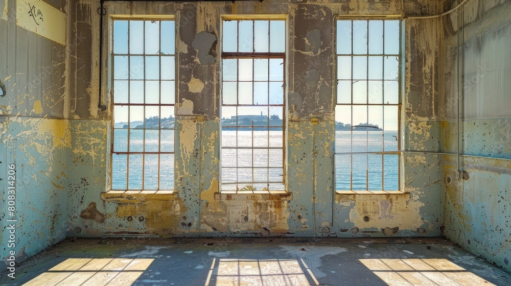 The Alcatraz Federal Penitentiary was a high-security Federal prison on Alcatraz Island, which operated from 1934 to 1963. This is the visitation window of the prison.
The Alcatraz Federal Penitentiary was a high-security Federal prison on Alcatraz Island, which operated from 1934 to 1963. This is the visitation window of the prison.