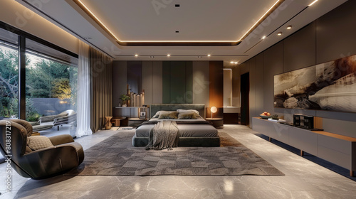 Elegant room with gray tones