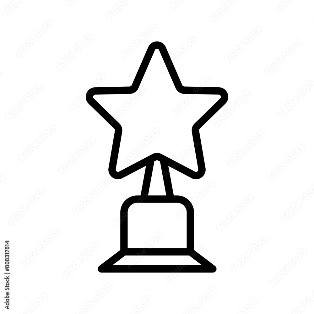 Trophy line icon. Achievement icon. Trophy icon isolated on white background. Transparent background, minimalist symbol. Vector images Trophy line icon. Achievement icon. Trophy icon isolated on white background. Transparent background, minimalist symbol. Vector images