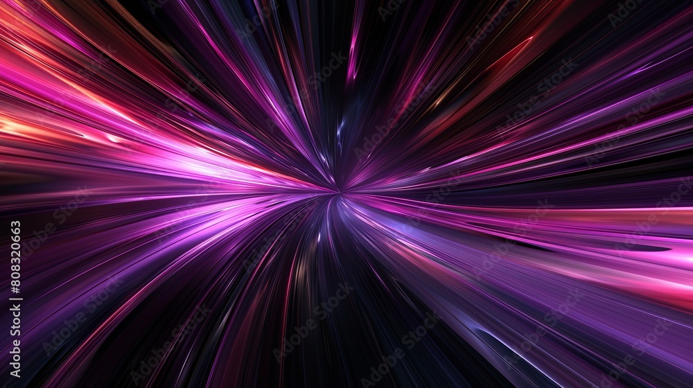 Obraz premium A purple and black image of a spiral with a red line