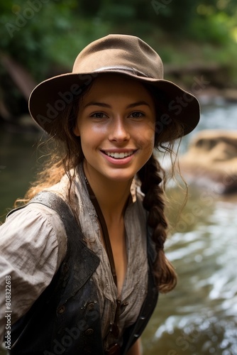 Smiling woman in nature
