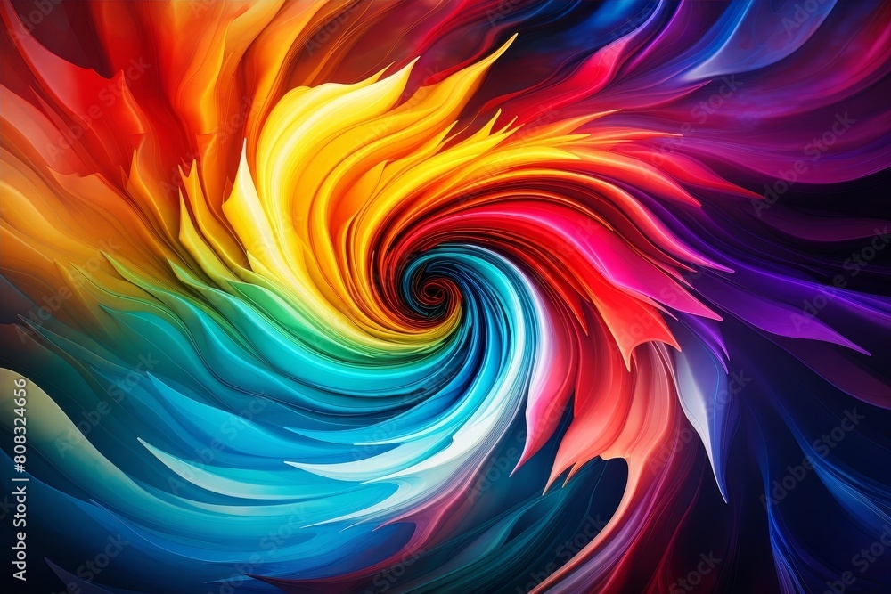 Vibrant abstract swirling colors