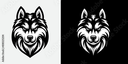 Wolf head illustration collection design templates