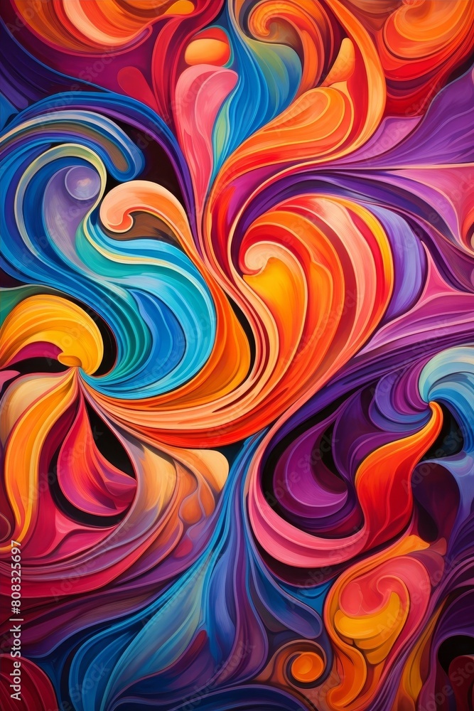 Vibrant abstract art with swirling colors Vibrant abstract art with swirling colors