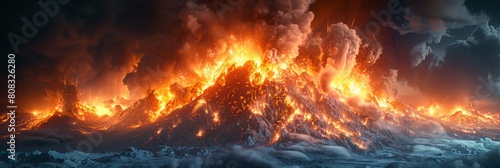 Volcanic eruption  a primal force unleashed
