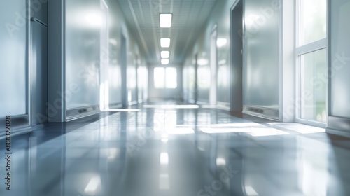 blur image background of corridor in hospital or clinic image hyper realistic 