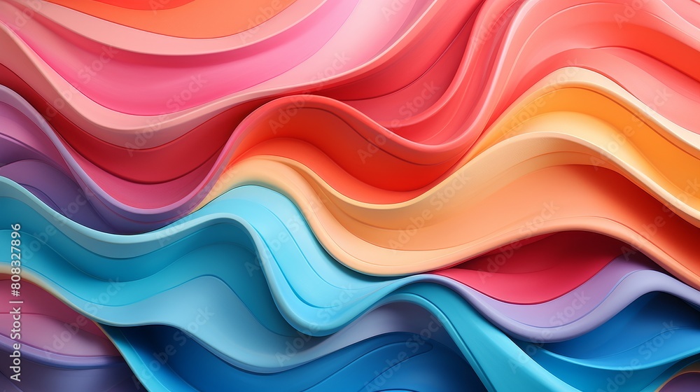 Vibrant abstract waves of color Vibrant abstract waves of color