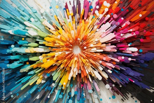 Vibrant abstract color burst explosion