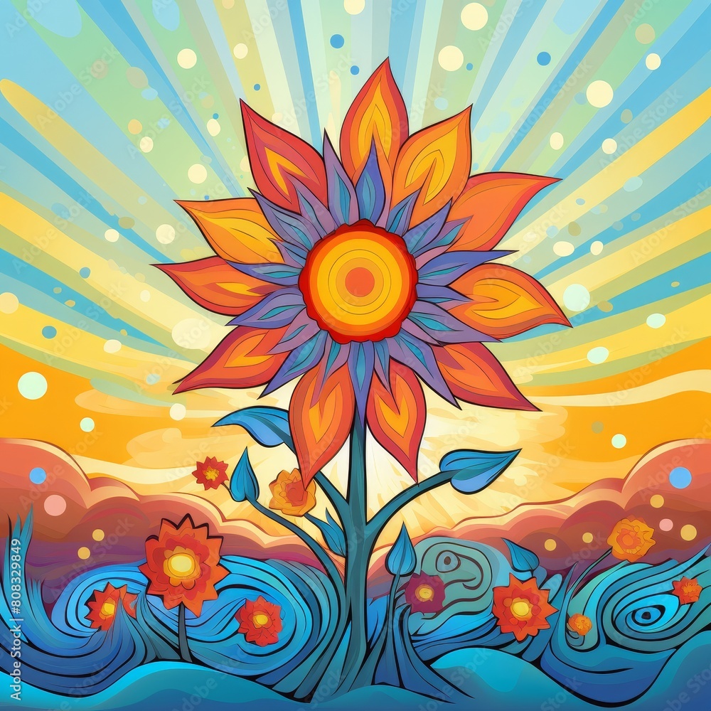 vibrant abstract flower garden landscape vibrant abstract flower garden landscape