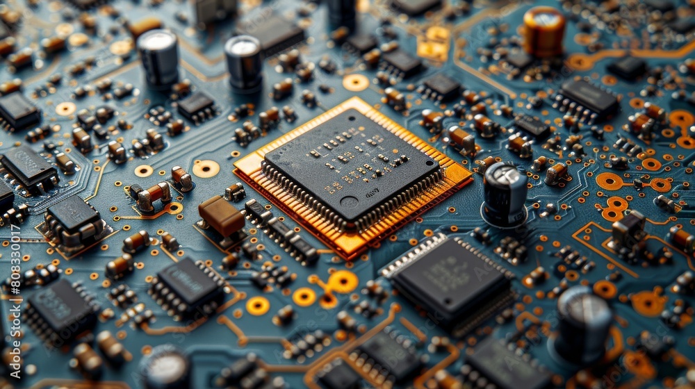 Close Up of a Computer Motherboard Close Up of a Computer Motherboard