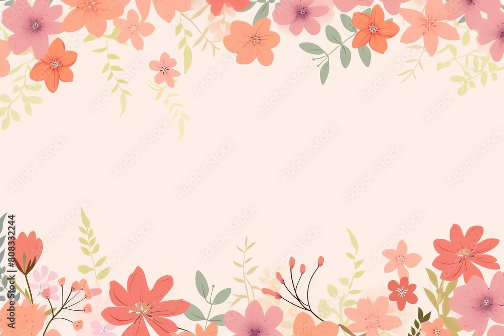 A beautiful floral background with a variety of flowers in shades of pink, orange, and yellow.