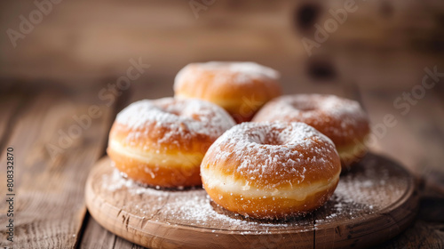 american donuts with icing sugar 