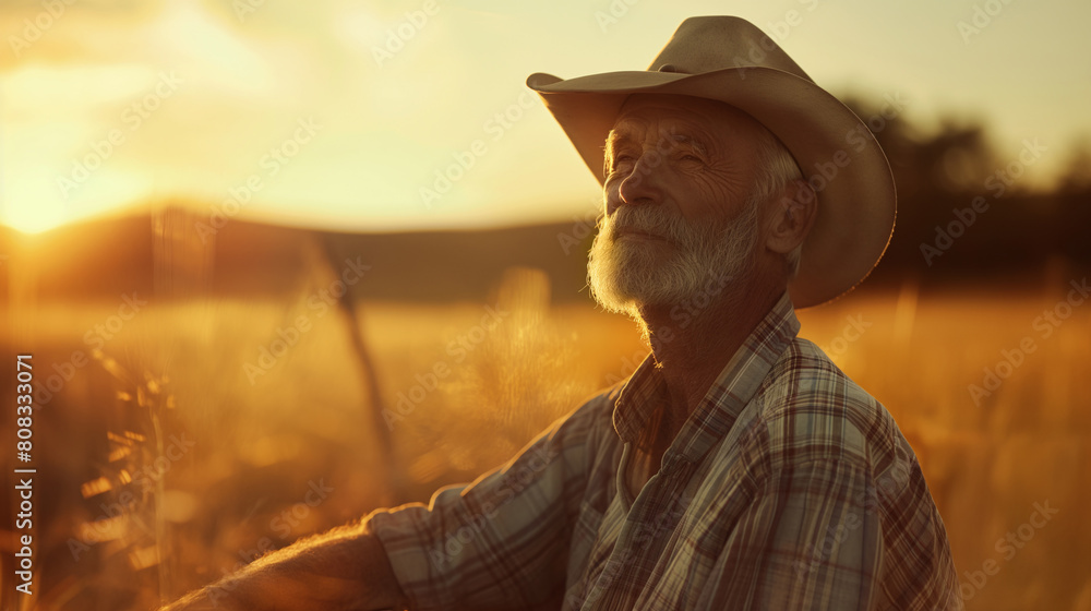 A farmer on his farm. Countryside worker A farmer on his farm. Countryside worker