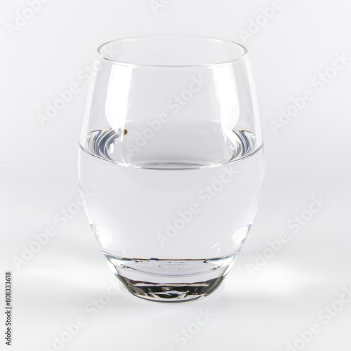 A Clear Glass Of Water Sits Elegantly On A Pristine White Background, Illustrations Images