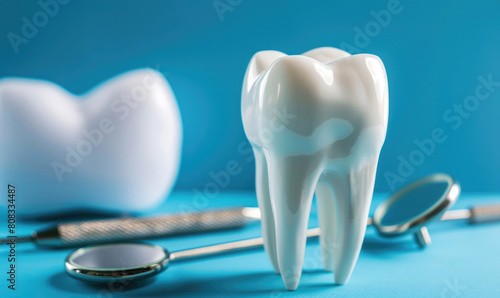 Model of a tooth and dental...